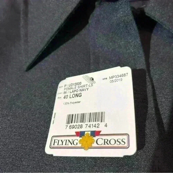 Flying Cross Women's Uniform Shirt Navy Size 40 L  Double Pocket- NWT - Picture 3 of 12